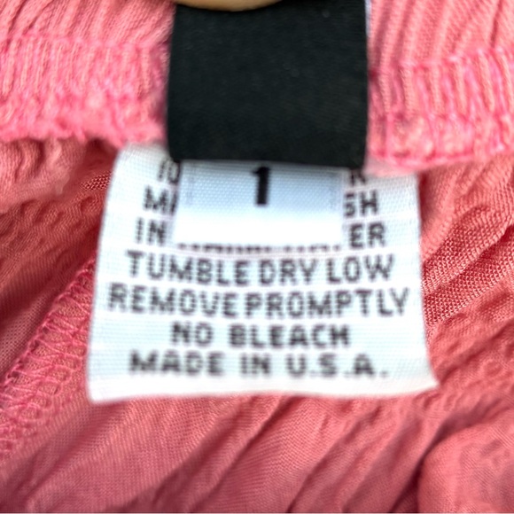 Dress To Kill Pinkish Wide Leg Crinkle Cropped Pants Sz Small - Picture 3 of 5